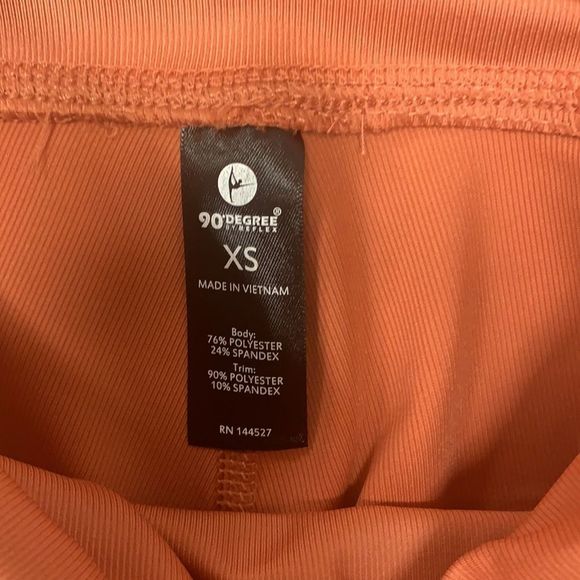 90 DEGREE BY REFLEX Pink Amethyst Shiny Rib High Rise Leggings XS S M New - Picture 5 of 8